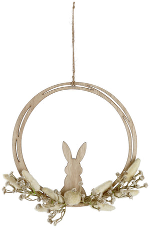 dekoracyjna zawieszka wielkanocna Darina; 22 cm (Ø); brązowy/naturalny/biały