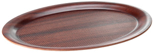 taca z drewna prasowanego Tile; 26x20 cm (DxS); brązowy; owalny