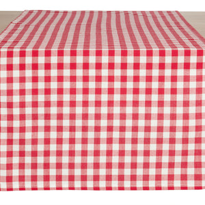 bieżnik Chatelete kratka; 40x130 cm (SxD); czerwony/biały; prostokątny