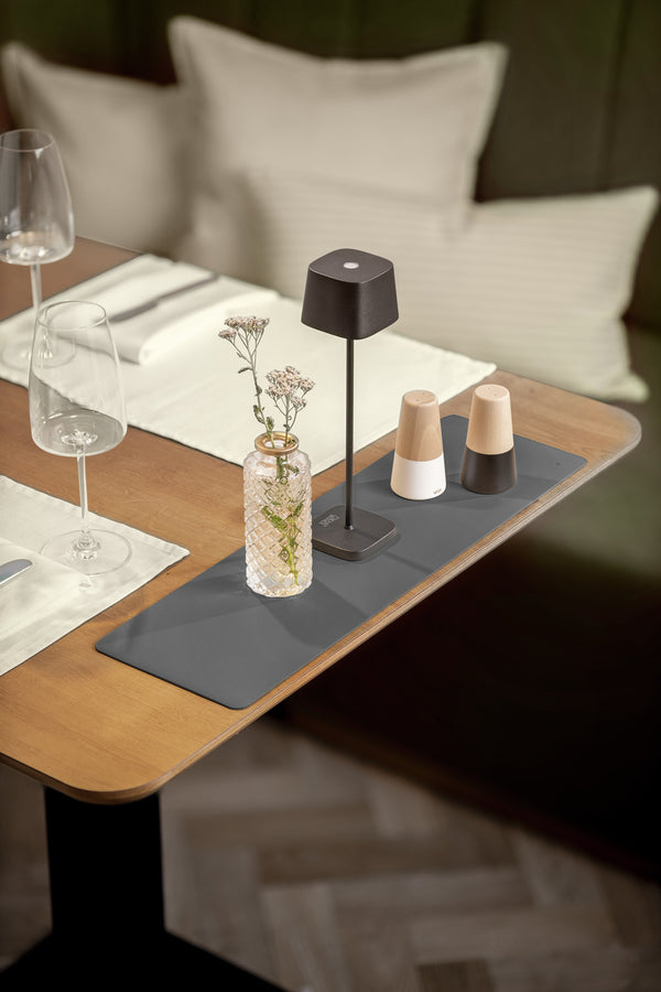 Deko-Tischset Kaja; 15x50 cm (SxD); antracyt; 4 sztuka / opakowanie