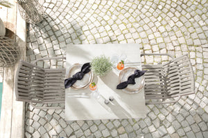 Outdoor-Tisch Linero quadratisch; 80x80x72 cm (DxSxW); Platte kamiennoszary