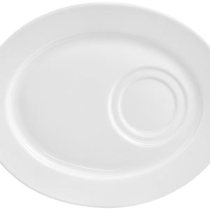 spodek uniwersalny Base owalny; 23.5x19 cm (DxS); biały; owalny; 4 sztuka / opakowanie