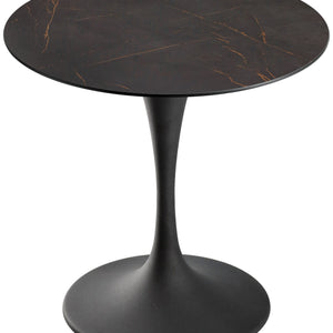 Tisch Tromba; 80x71 cm (ØxW); Platte czarny/brązowy