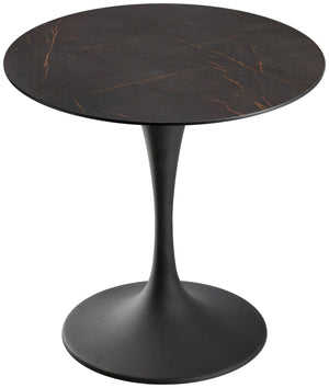 Tisch Tromba; 80x71 cm (ØxW); Platte czarny/brązowy