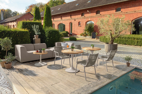 Outdoor Lounge-Tischgestell Tromba; 36x50 cm (ØxW); beżowy