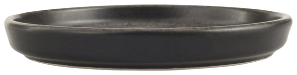 talerz płaski Ironstone z rantem; 27x2.4 cm (ØxW); ciemny brąz/czarny; okrągły; 6 sztuka / opakowanie