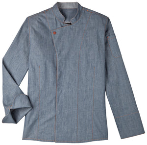 bluza kucharska męska Scott Denim długi rękaw; Kleidergröße 44; jasny dżins