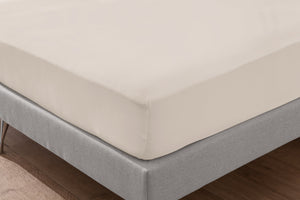 prześcieradło z gumką Jersey; 90-100x190-200 cm (SxD); taupe; 2 sztuka / opakowanie