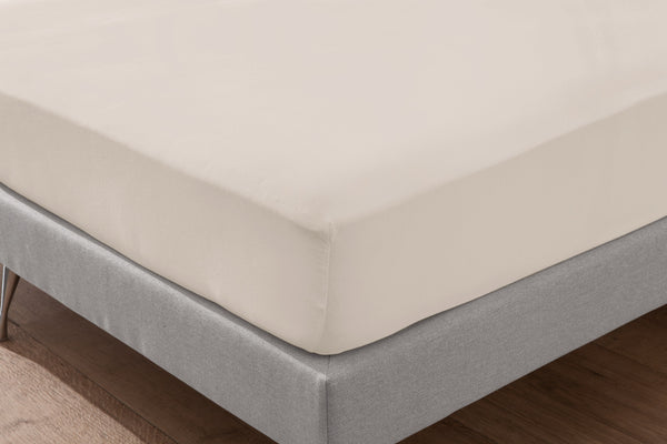 prześcieradło z gumką Jersey; 90-100x190-200 cm (SxD); taupe; 2 sztuka / opakowanie