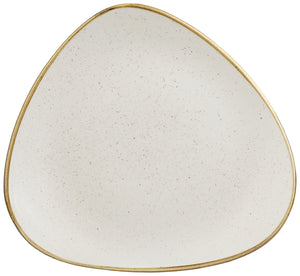 talerz Stonecast Barley White trójkątny; 19.2 cm (S); biały/brązowy; trójkątny; 12 sztuka / opakowanie