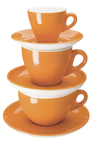 spodek do filiżanki do kawy mlecznej Joy; 16 cm (Ø); pomarańczowy; okrągły; 6 sztuka / opakowanie