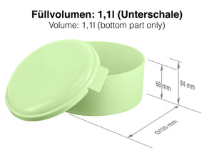 miska do wielokrotnego użytku Aso; 1100ml, 15.9x8.4 cm (ØxW); zielony; okrągły; 25 sztuka / opakowanie