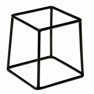 stojak bufetowy; 18x18x18 cm (DxSxW); czarny; kwadrat