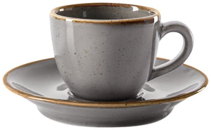 spodek do filiżanki do espresso Sidina; 12x2.5 cm (ØxW); szary; okrągły; 6 sztuka / opakowanie