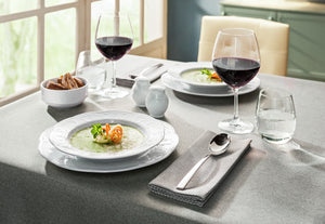 talerz płaski Menuett; 24.5 cm (Ø); biały; okrągły; 6 sztuka / opakowanie