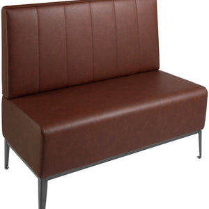 2-Sitzer Polsterbank 120 Adapto mit Rückenelement; 120x64x102 cm (SxGxW); siedzisko brązowy