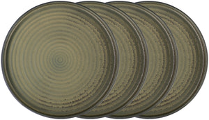talerz z niskim rantem Snug; 26x2.5 cm (ØxW); oliwka; okrągły; 4 sztuka / opakowanie