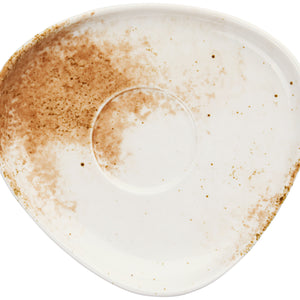 spodek do kubka / filiżanki do kawy Purior; 15.5x14x2.3 cm (DxSxW); biały/brązowy; owalny; 6 sztuka / opakowanie