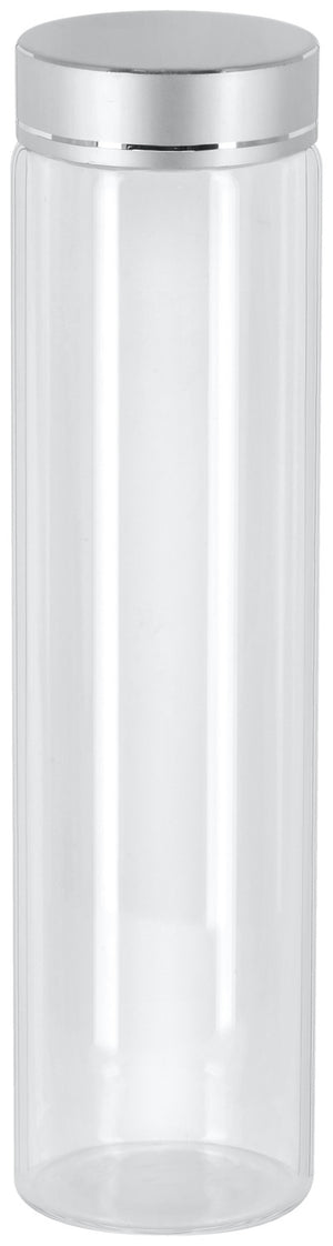 pojemnik szklany Aurelia; 250ml, 4.7x18 cm (ØxW); szary/transparentny; cylindryczny; 6 sztuka / opakowanie
