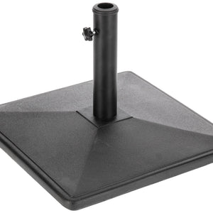 stojak na parasol Alcaria; 50x50x5 cm (DxSxW); czarny; kwadrat