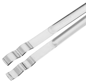 Grillzange gerade; 35.4x6.8x2.4 cm (DxSxW); srebro