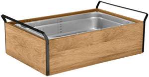 witrynka chłodząca Montana dąb hoch 10 cm Edelstahl 1/1; Größe GN 1/1