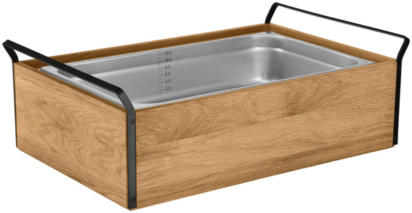 witrynka chłodząca Montana dąb hoch 10 cm Edelstahl 1/1; Größe GN 1/1