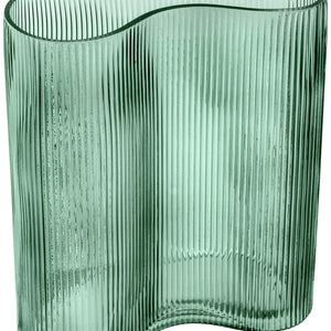 waza szklana Anastasija; 22.5x12x25.3 cm (DxSxW); zielony; organiczny