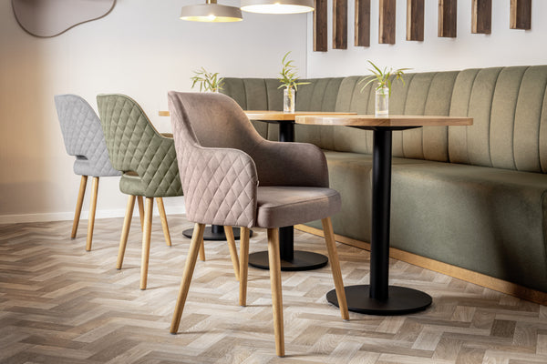 Stuhl Rombo Samt; 46x47x85 cm (SxGxW); siedzisko szary