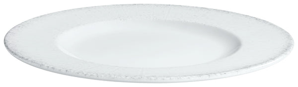 talerz płaski Caju z rantem; 28 cm (Ø); biały/szary; okrągły; 6 sztuka / opakowanie