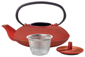  17.5x8.5 cm (ØxW); czerwony/złoto; okrągły