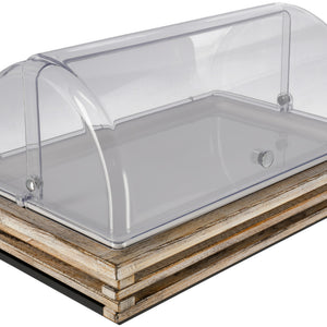 witrynka chłodząca Natchez melamina biała 1/1; Größe GN 1/1, 57.5x37x27.7 cm (DxSxW); biały vintage/transparentny/biały; prostokątny