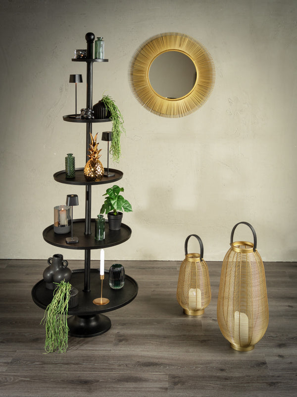 Etagere Edita; 60x170 cm (ØxW); czarny