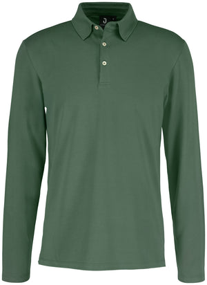 Poloshirt Herren Langarm Malme Regular Fit; Kleidergröße S; oliwka