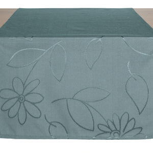 bieżnik Floralie; 40x130 cm (SxD); niebieski przydymiony; prostokątny