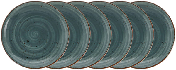 talerz płaski Nebro; 25 cm (Ø); niebieski; okrągły; 6 sztuka / opakowanie