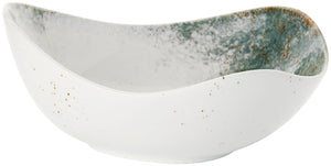 miska Purior; 800ml, 21x19x9.2 cm (DxSxW); biały/niebieski petrol; owalny; 4 sztuka / opakowanie