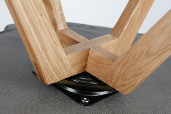 Drehstuhl Twist Samt; 46x47x85 cm (SxGxW); siedzisko szary