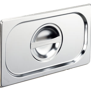 pokrywa GN Basic bez wnęki na łyżkę; Größe GN 1/4, 26.5x16.2 cm (DxS); srebro; prostokątny