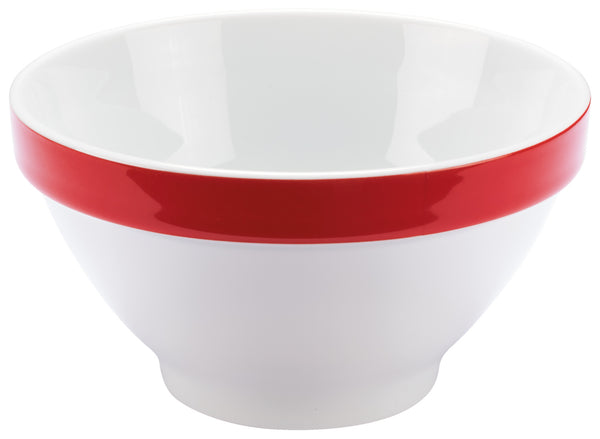 miska Multi-Color; 440ml, 13.8x5.5 cm (ØxW); biały/czerwony; 6 sztuka / opakowanie