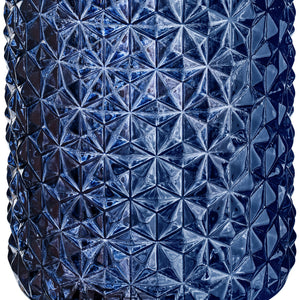 lampion Cleo; 8.5x13 cm (ØxW); niebieski; cylindryczny; 4 sztuka / opakowanie