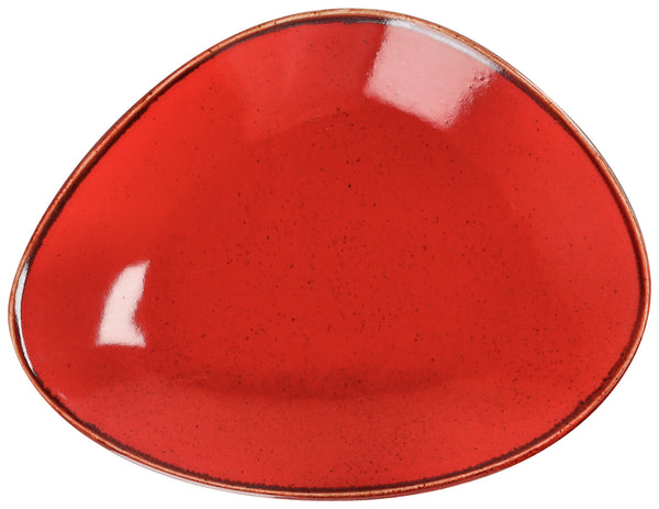 talerz płaski Sidina organiczny; 27.5x21 cm (DxS); czerwony; organiczny; 6 sztuka / opakowanie