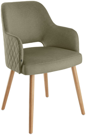 Stuhl Rombo Samt; 46x47x85 cm (SxGxW); siedzisko zielony