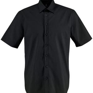 Hemd Kurzarm Porter Regular Fit; Kleidergröße 37/38; czarny