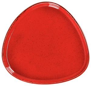 talerz płaski Sidina organiczny kształt z rantem; 20.7x19.5x2 cm (DxSxW); czerwony; organiczny; 6 sztuka / opakowanie