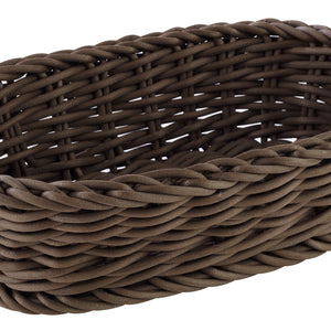 kosz Profi Line owalny; 19x12x6 cm (DxSxW); ciemny brąz; owalny