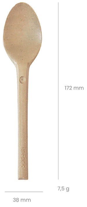 łyżka wielokrotnego użytku Refork; 17.2 cm (D); brązowy; 50 sztuka / opakowanie