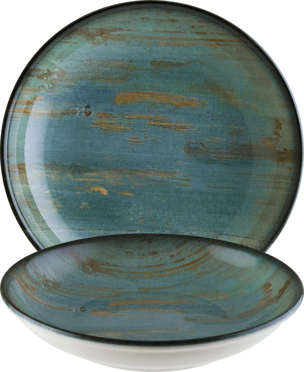 talerz głęboki Madera Mint; 500ml, 20x3.5 cm (ØxW); turkusowy/brązowy/czarny; okrągły; 12 sztuka / opakowanie
