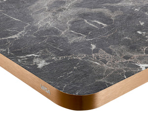 blat Marvani prostokątny; 120x80x2.5 cm (DxSxW); miedź/czarny/marmurkowy; prostokątny