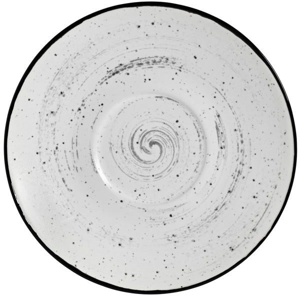spodek do filiżanki do espresso Fungio; 11.5 cm (Ø); biały/czarny; okrągły; 6 sztuka / opakowanie